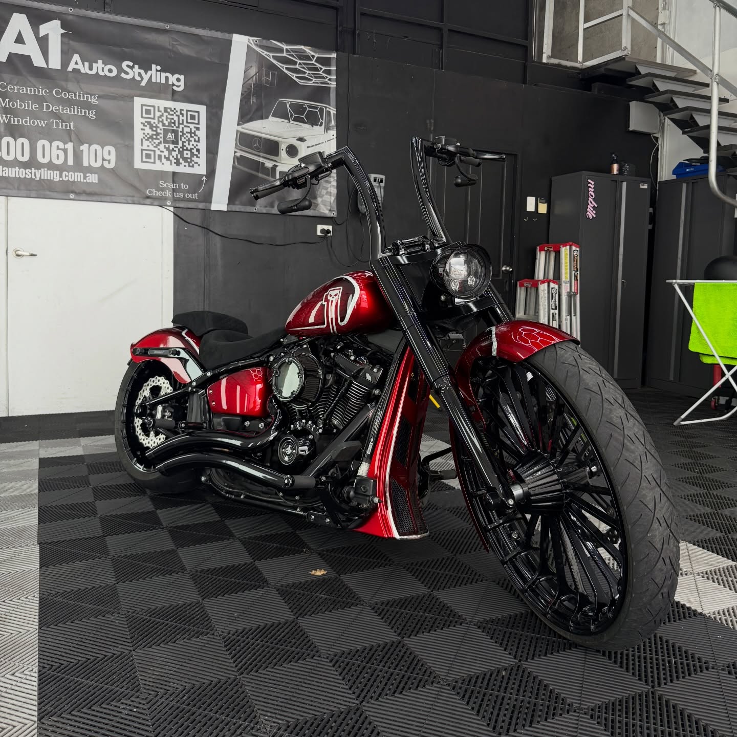 Harley Davidson Breakout with full paint correction and a premium ceramic coating