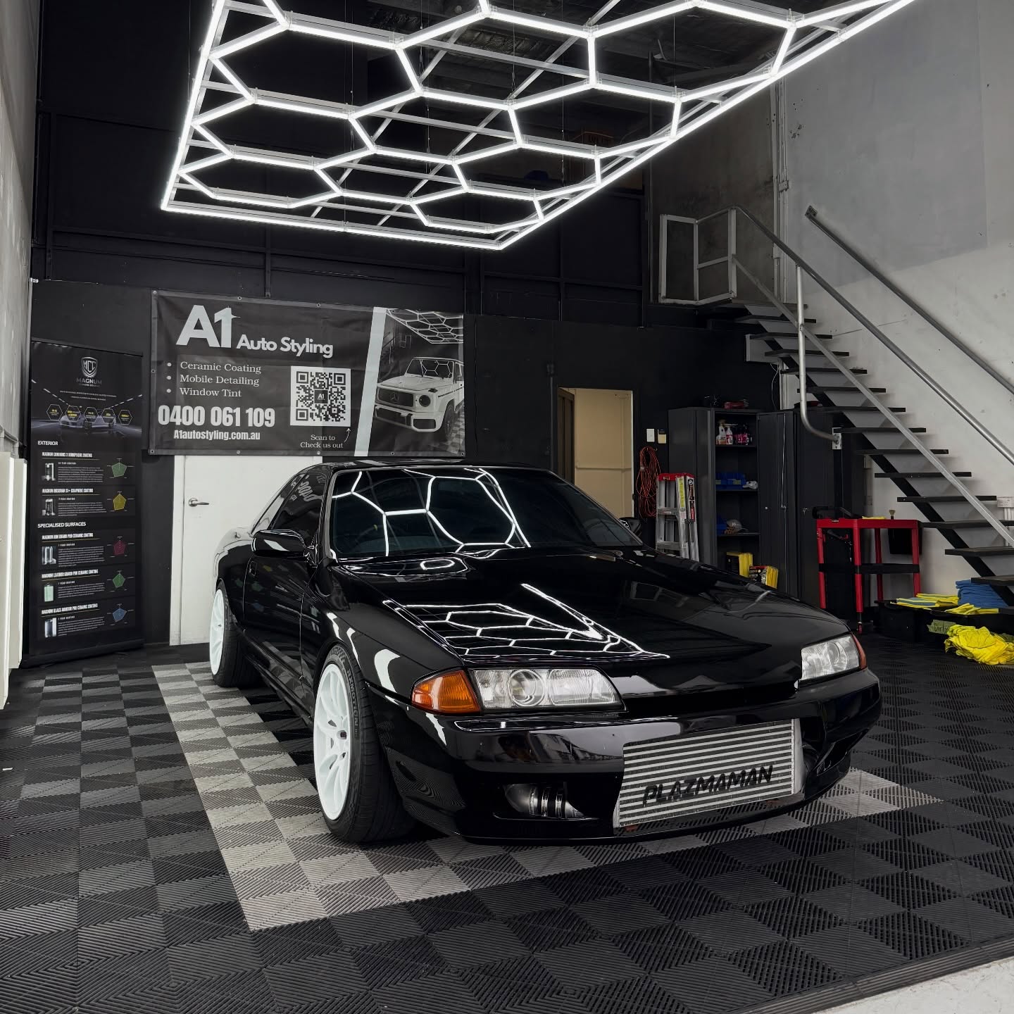 Nissan R32 Skyline with 2-step paint correction and 10-year ceramic coating